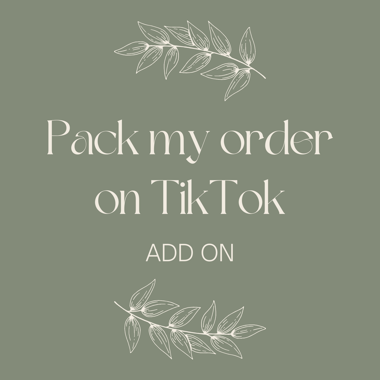 Pack My Order on TikTok | Add-on